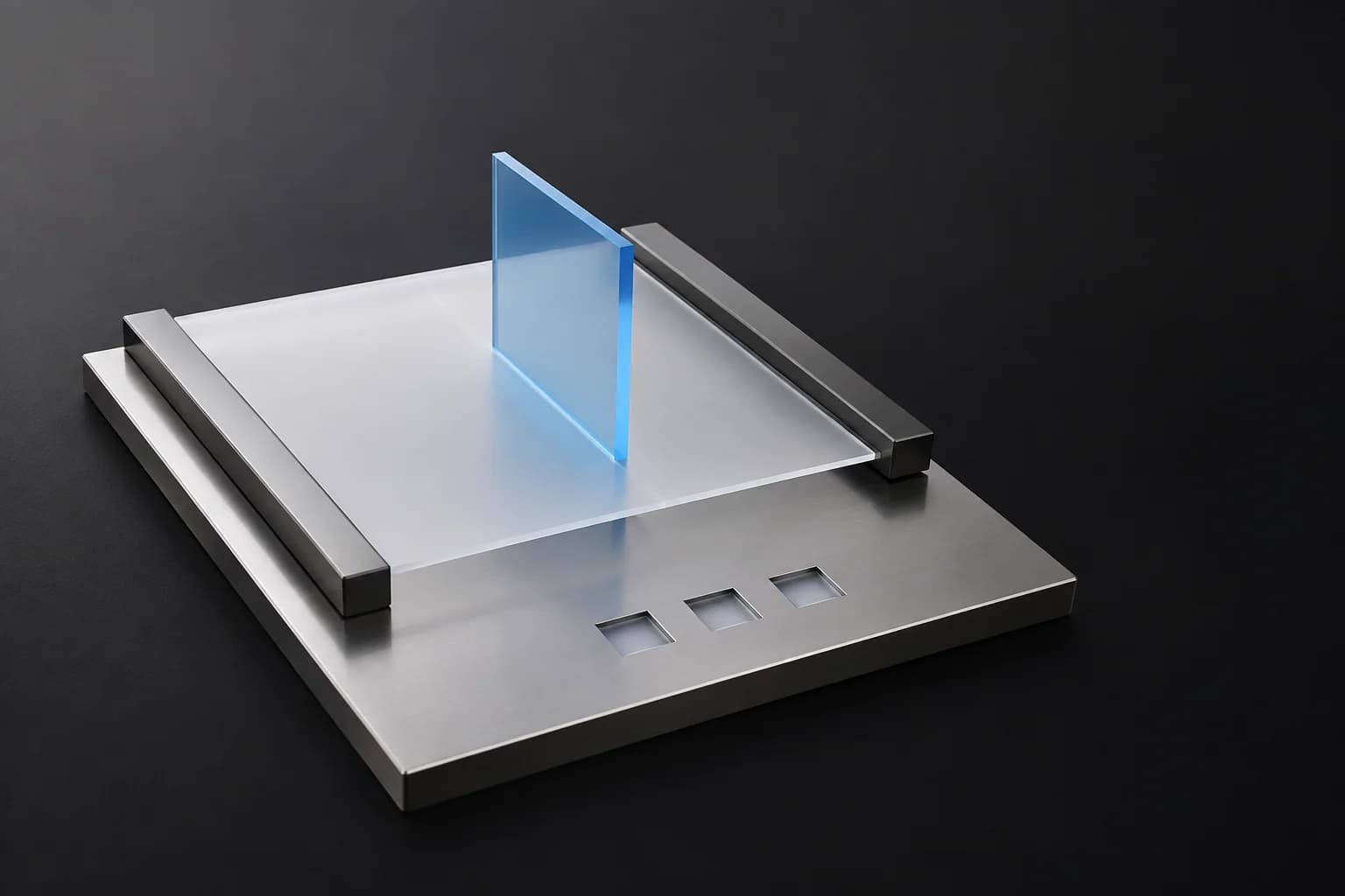 Eine Dokumentplatte und eine blaue Prüfebene als Sinnbild für strukturierte Dokumentenverarbeitung